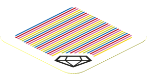 Sticker 1.8 x 1.8 with Bar Code and Hidden Gem Pattern 1