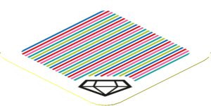 Sticker 1.8 x 1.8 with Bar Code and Hidden Gem Pattern 2