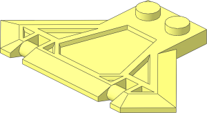 Plate  1 x  2 with  3 x  6 Hexagonal Extension with  2 Bars