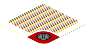 Sticker 1.8 x 1.8 with Bar Code and Coin, Round Corner