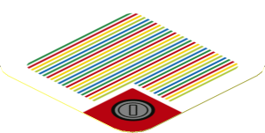 Sticker 1.8 x 1.8 with Bar Code and Coin, Square Corner