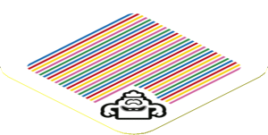 Sticker 1.8 x 1.8 with Bar Code and Garbage Can Ghost