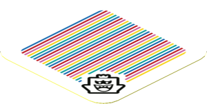 Sticker 1.8 x 1.8 with Bar Code and King Boo