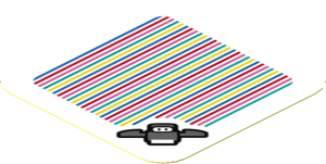 Sticker 1.8 x 1.8 with Bar Code and Dolphin