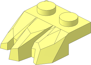 Plate  1 x  2 with  3 Rocky Claws