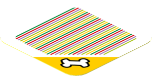 Sticker 1.8 x 1.8 with Bar Code and Golden Bone