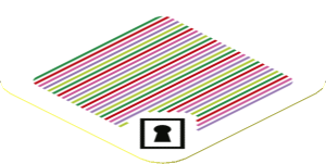 Sticker 1.8 x 1.8 with Bar Code and Keyhole