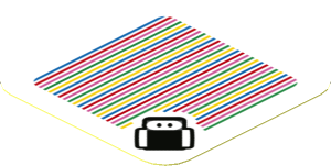 Sticker 1.8 x 1.8 with Bar Code and Dorrie