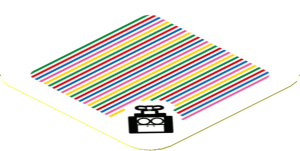 Sticker 1.8 x 1.8 with Bar Code and Toady