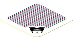 Sticker 1.8 x 1.8 with Bar Code and Ludwig