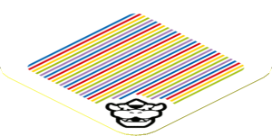 Sticker 1.8 x 1.8 with Bar Code and Bowser