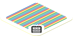 Sticker 1.8 x 1.8 with Bar Code and Baby Yoshi