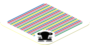 Sticker 1.8 x 1.8 with Bar Code and Throne