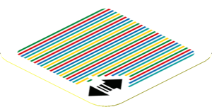 Sticker 1.8 x 1.8 with Bar Code and Double Arrows