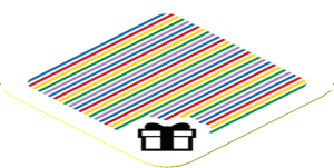 Sticker 1.8 x 1.8 with Bar Code and Gift Box