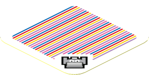 Sticker 1.8 x 1.8 with Bar Code and Big Spike