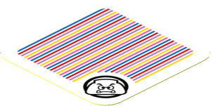 Sticker 1.8 x 1.8 with Bar Code and Big Goomba