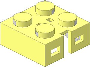~Electric Brick  2 x  2 x  0.667 Top with Metal Fins