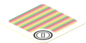 Sticker 1.8 x 1.8 with Bar Code and Coin