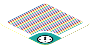 Sticker 1.8 x 1.8 with Bar Code and Time Block