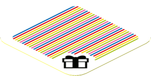 Sticker 1.8 x 1.8 with Bar Code and Gift Box