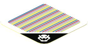 Sticker 1.8 x 1.8 with Bar Code and Mighty Bowser