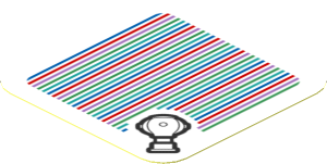 Sticker 1.8 x 1.8 with Bar Code and Hot Air Balloon