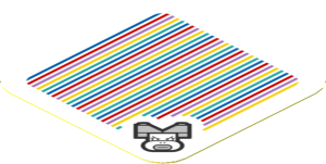 Sticker 1.8 x 1.8 with Bar Code and Wendy