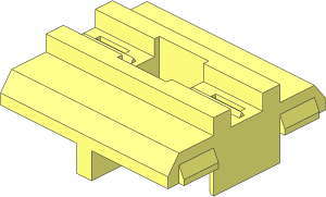 ~Electric Brick  2 x  2 x  0.667 Underside with Bottom Square Hole with Angled Sides