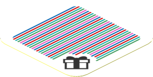 Sticker 1.8 x 1.8 with Bar Code and Gift Box