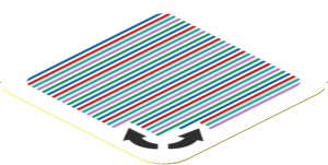 Sticker 1.8 x 1.8 with Bar Code and 2 Curved Arrows Lava Lift
