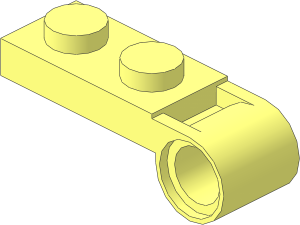 Plate  1 x  3 with Offset Peghole on Underside
