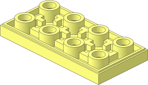 Tile  2 x  4 Inverted with Groove