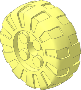 Wheel 16 x 37 Hard-Plastic with 4 Studs