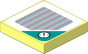 Tile 2 x 2 with Bar Code and Time Block Sticker