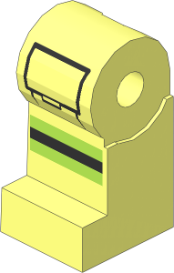 Minifig Leg Right with Reflective Stripes and Black Pocket Outline Pattern
