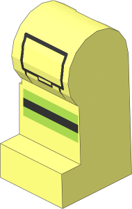 Minifig Leg Left with Reflective Stripes and Black Pocket Outline Pattern