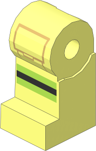 Minifig Leg Right with Reflective Stripes and Tan Pocket Outline Pattern