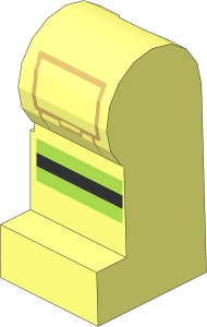 Minifig Leg Left with Reflective Stripes and Tan Pocket Outline Pattern