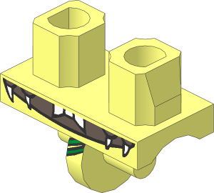 Minifig Hips with Belt with White Spikes Pattern