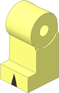Minifig Leg Right with Black Triangles on Foot Pattern