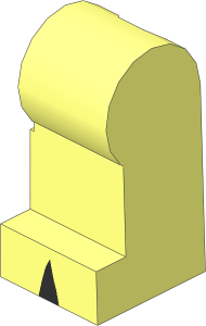 Minifig Leg Left with Black Triangles on Foot Pattern