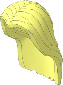 Minifig Hair Long Parted in Center