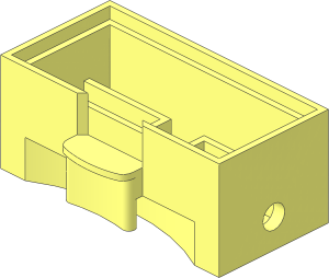~Train Brick  2 x  4 x  1.333 Sliding Wheel Block Housing - Type A