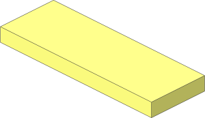 ~Train Brick  2 x  4 x  1.333 Sliding Wheel Block - Weight