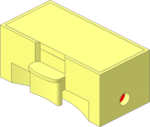 Train Brick  2 x  4 x  1.333 Sliding Wheel Block - Type A