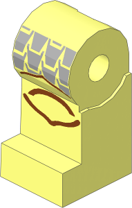 Minifig Leg Right with Scale Mail Pattern