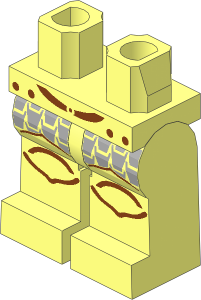 Minifig Hips and Legs with Scale Mail Pattern