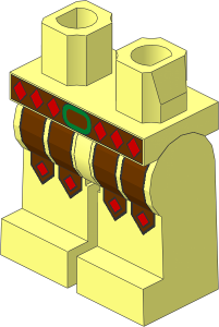Minifig Hips and Legs with Leather Armour Pattern