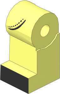 Minifig Leg Right with Black Pocket and Seam Pattern